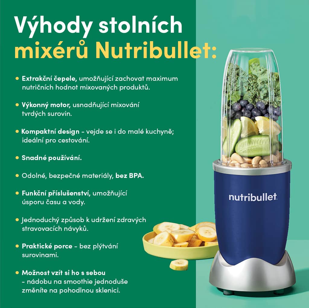 Výhody stolních mixérů Nutribullet