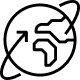 A graphic symbolizing countries, possibly used for global reach or distribution.